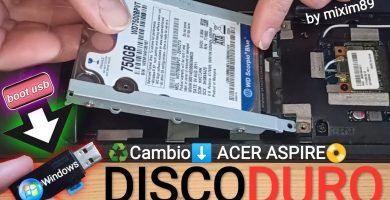 Cambiar disco duro ordenador portatil acer aspire 5750G instalar Windows usb boot by mixim89