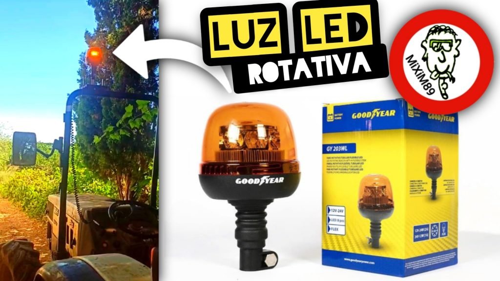 LUZ ROTATIVA LED para Tractor (Goodyear) con Base Flex Antivibración by mixim89