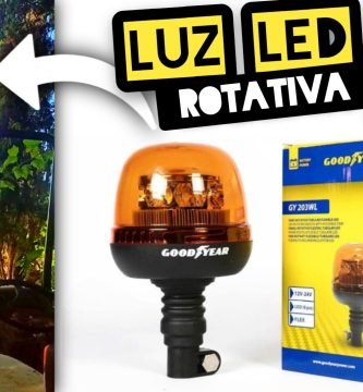 LUZ ROTATIVA LED para Tractor (Goodyear) con Base Flex Antivibración by mixim89